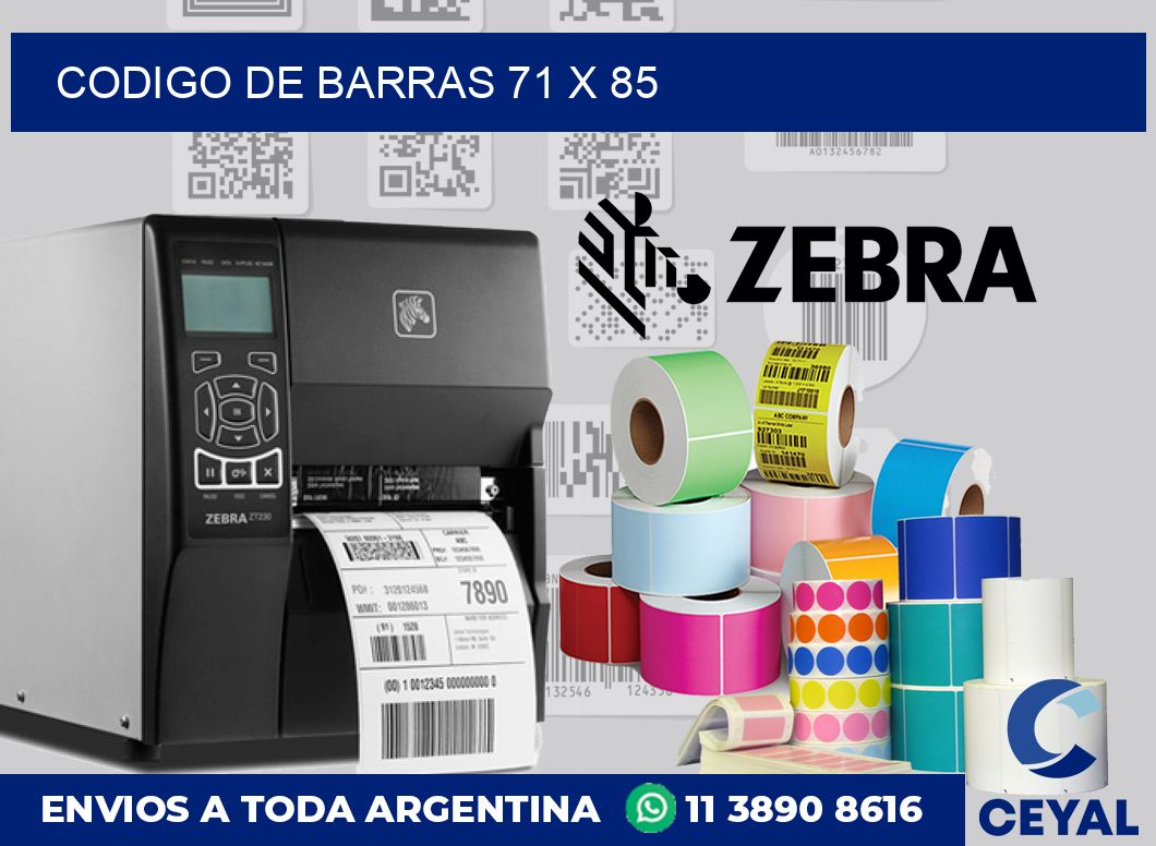 codigo de barras 71 x 85