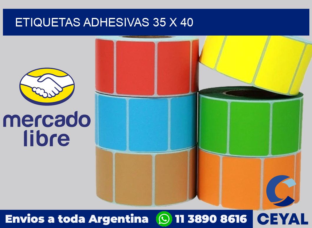 etiquetas adhesivas 35 x 40