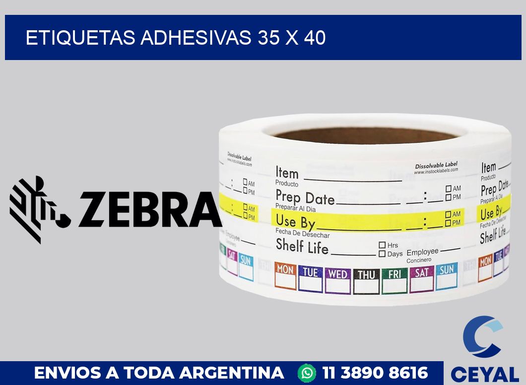 etiquetas adhesivas 35 x 40