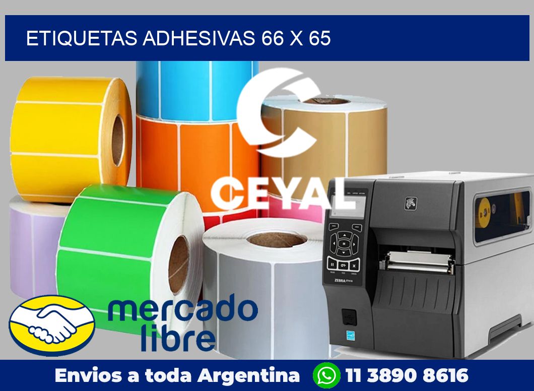 etiquetas adhesivas 66 x 65