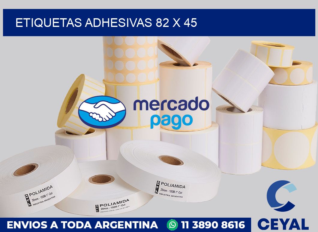 etiquetas adhesivas 82 x 45