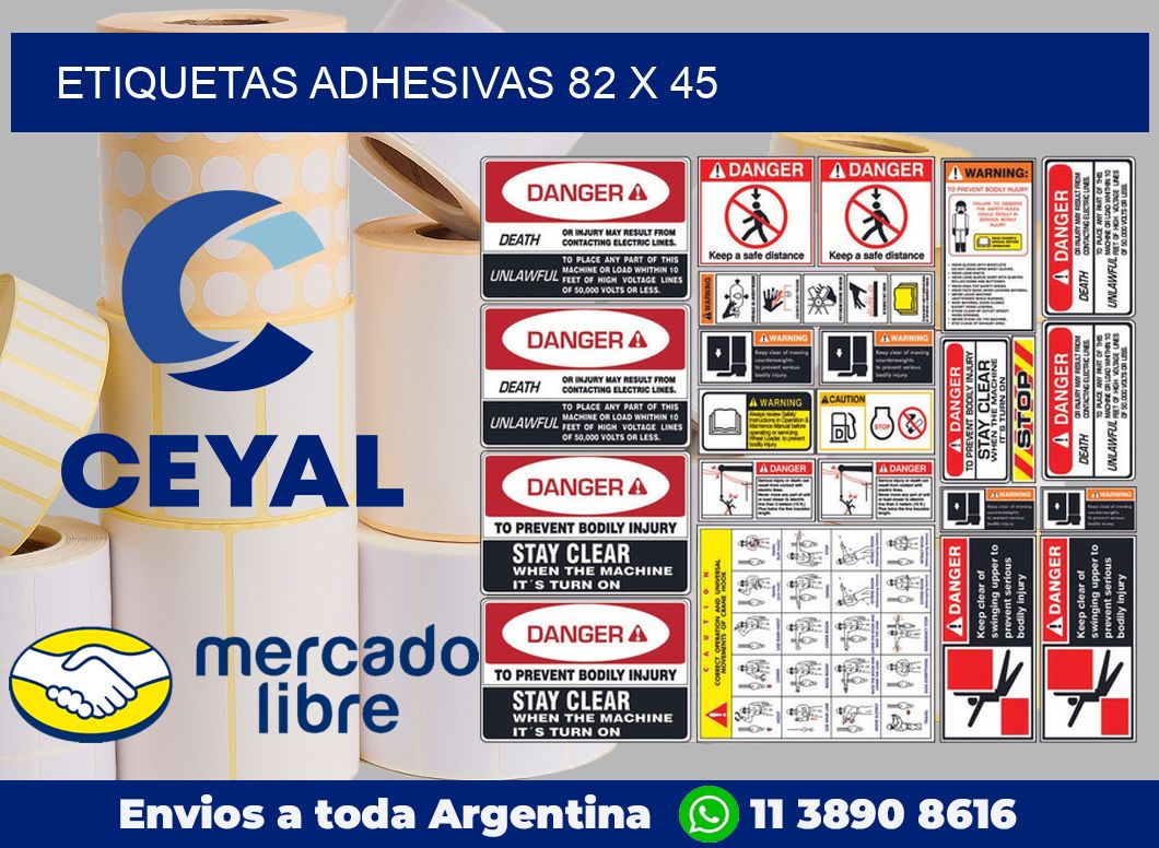 etiquetas adhesivas 82 x 45