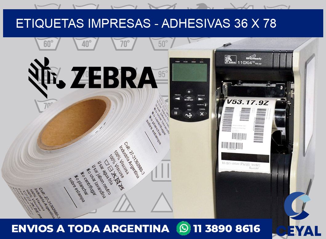 etiquetas impresas – Adhesivas 36 x 78