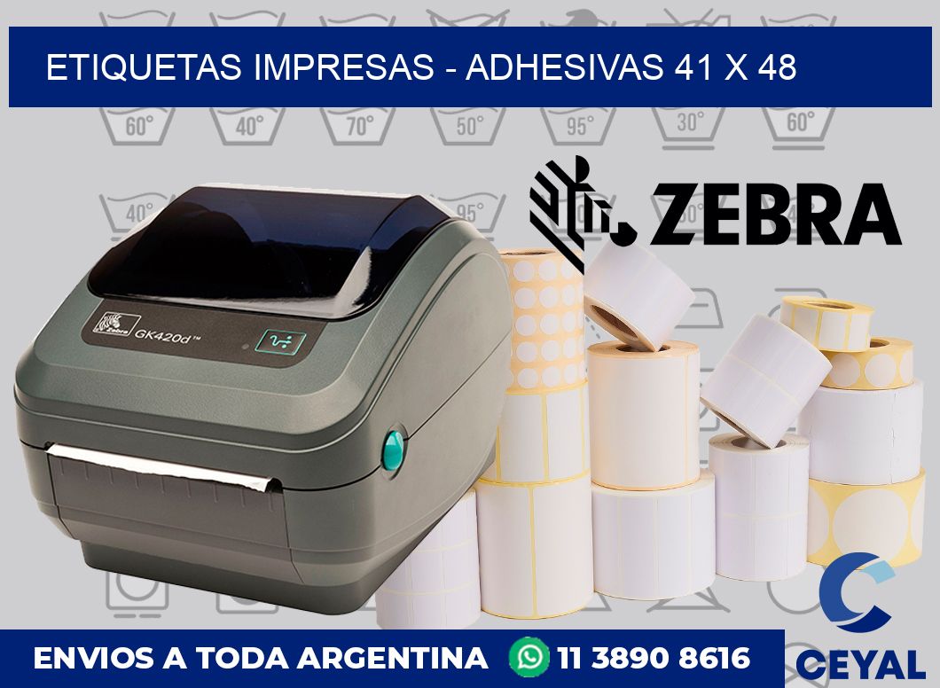 etiquetas impresas – Adhesivas 41 x 48