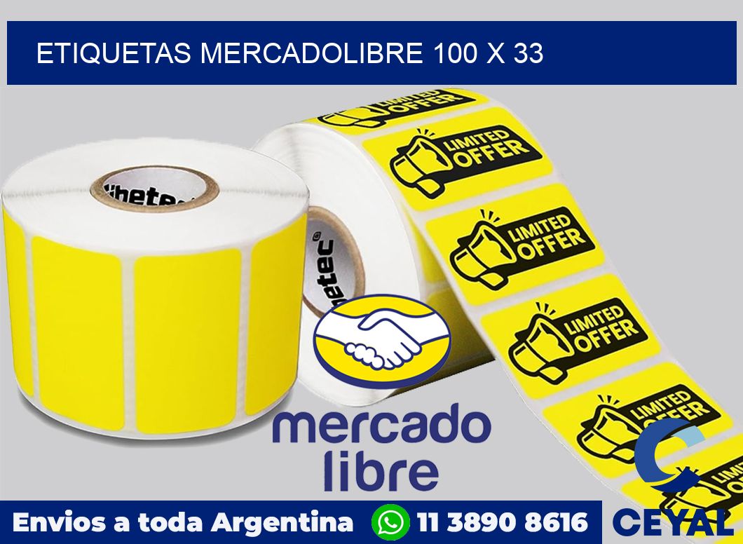 etiquetas mercadolibre 100 x 33