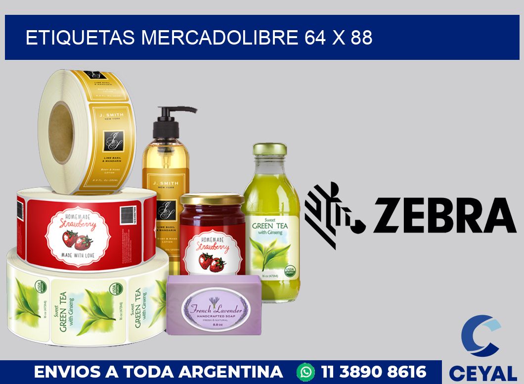 etiquetas mercadolibre 64 x 88