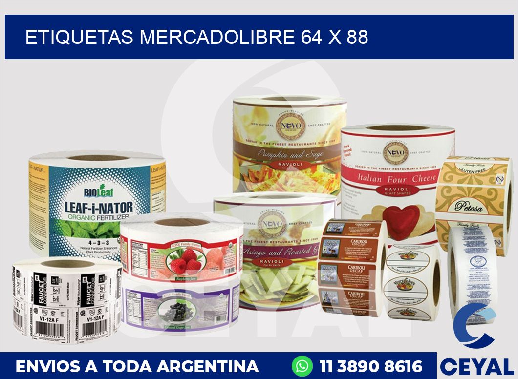 etiquetas mercadolibre 64 x 88