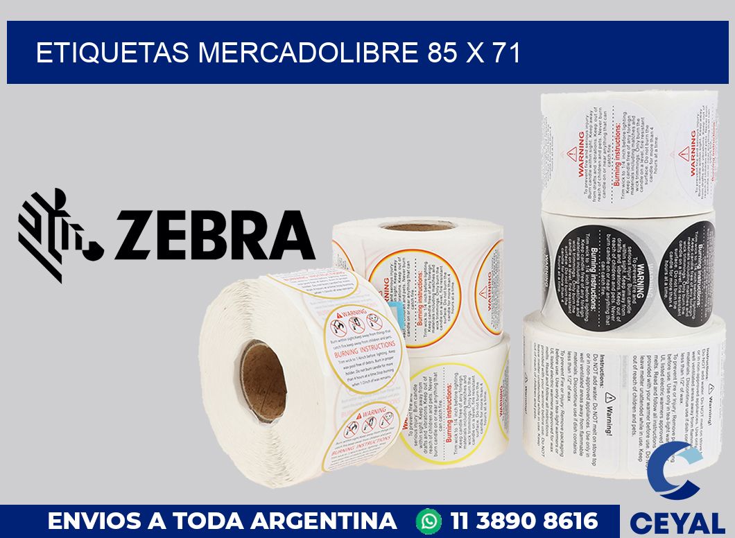 etiquetas mercadolibre 85 x 71