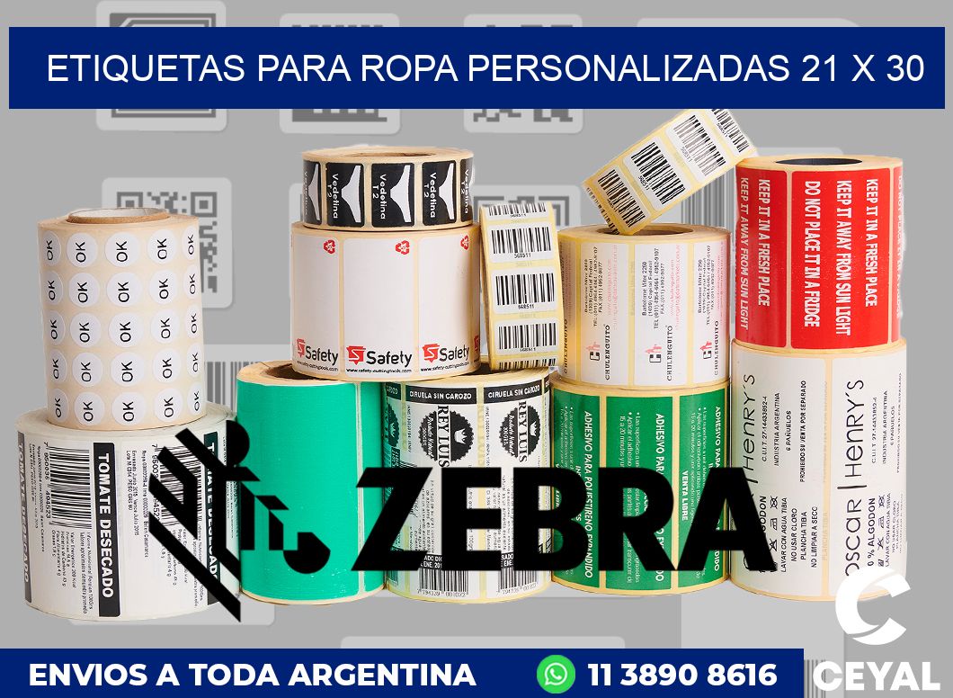 etiquetas para ropa personalizadas 21 x 30