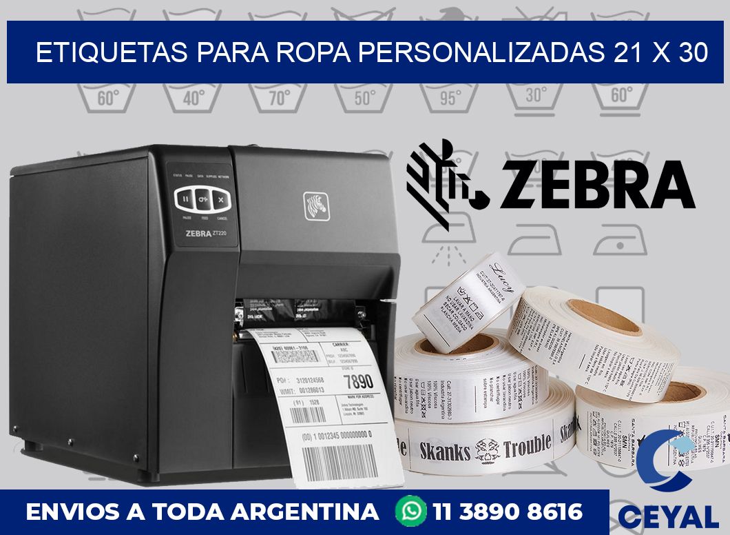 etiquetas para ropa personalizadas 21 x 30