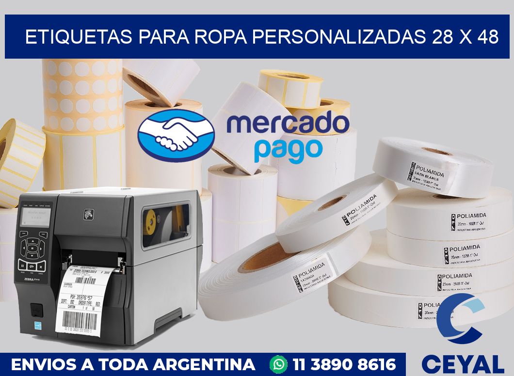 etiquetas para ropa personalizadas 28 x 48