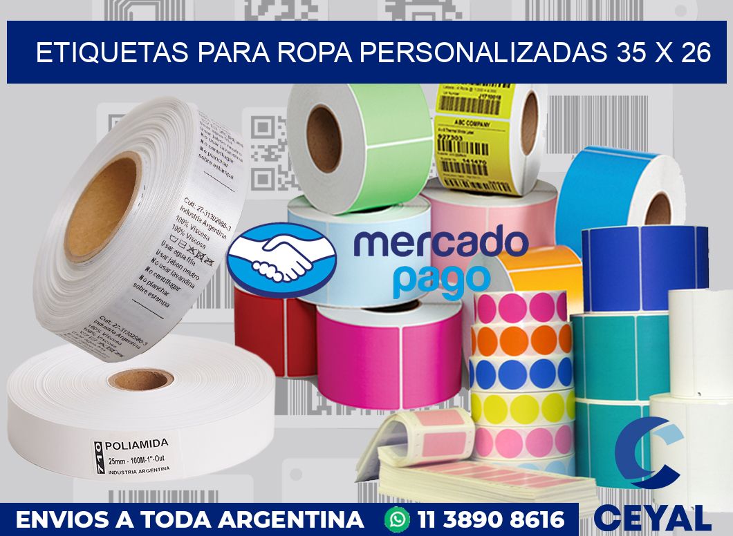 etiquetas para ropa personalizadas 35 x 26
