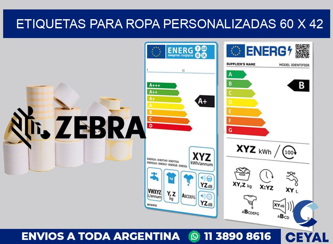 etiquetas para ropa personalizadas 60 x 42