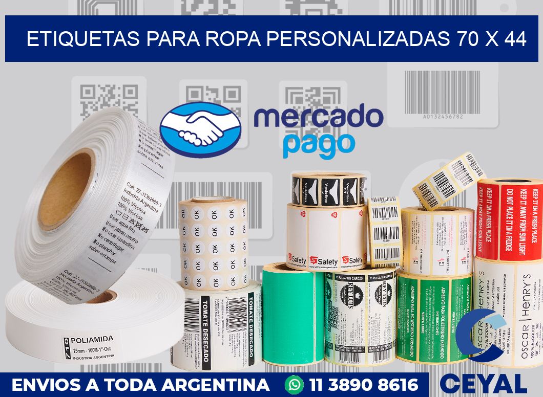 etiquetas para ropa personalizadas 70 x 44