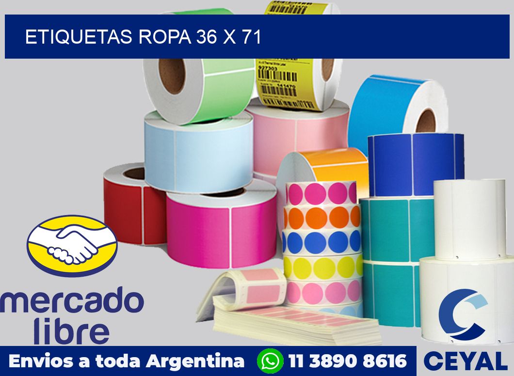 etiquetas ropa 36 x 71