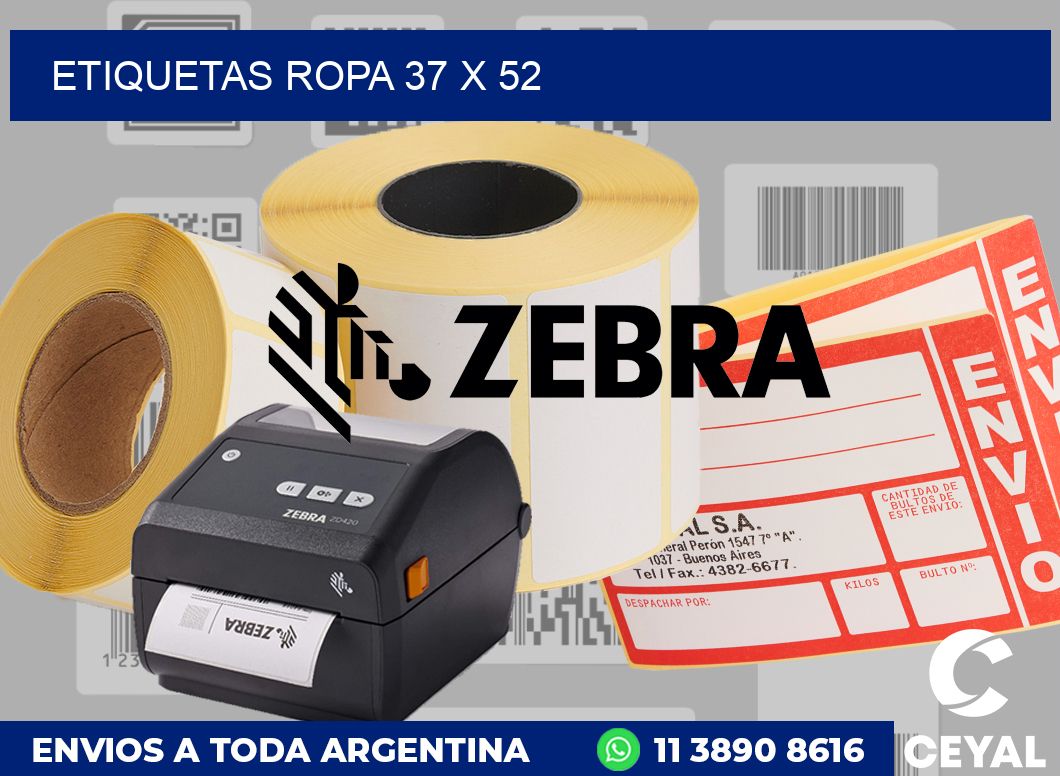 etiquetas ropa 37 x 52