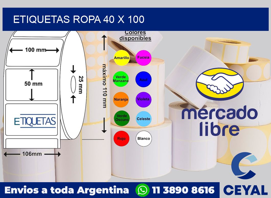 etiquetas ropa 40 x 100
