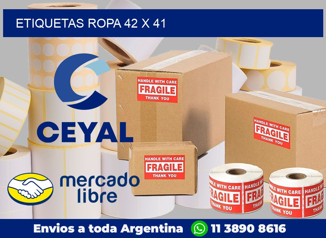 etiquetas ropa 42 x 41