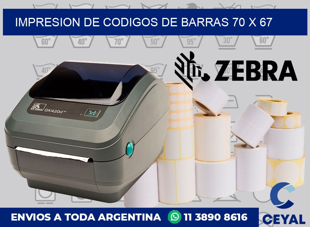 impresion de codigos de barras 70 x 67