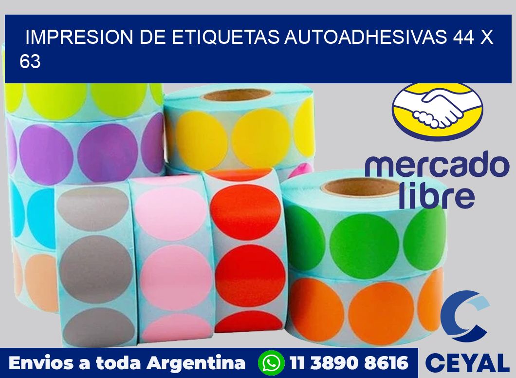 impresion de etiquetas autoadhesivas 44 x 63