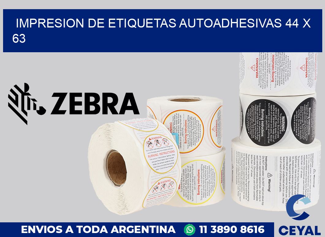 impresion de etiquetas autoadhesivas 44 x 63