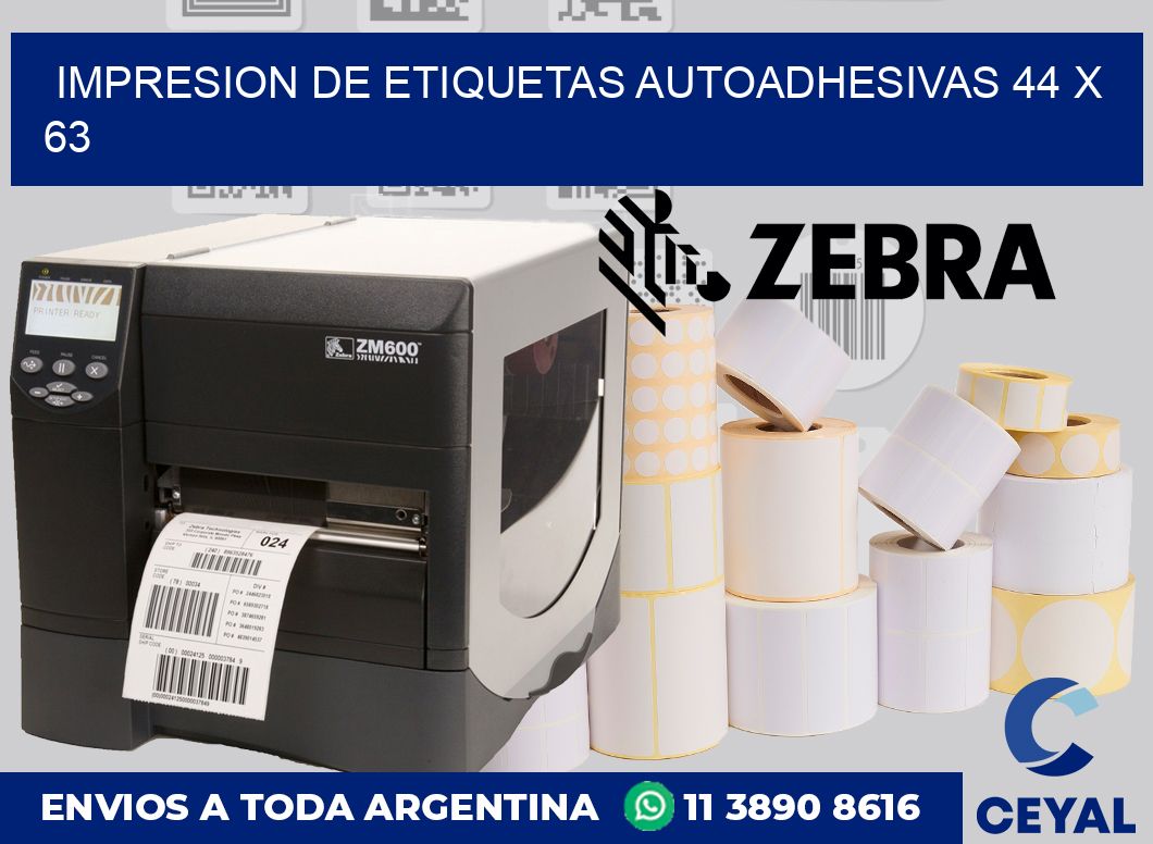 impresion de etiquetas autoadhesivas 44 x 63