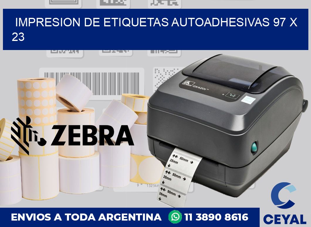 impresion de etiquetas autoadhesivas 97 x 23