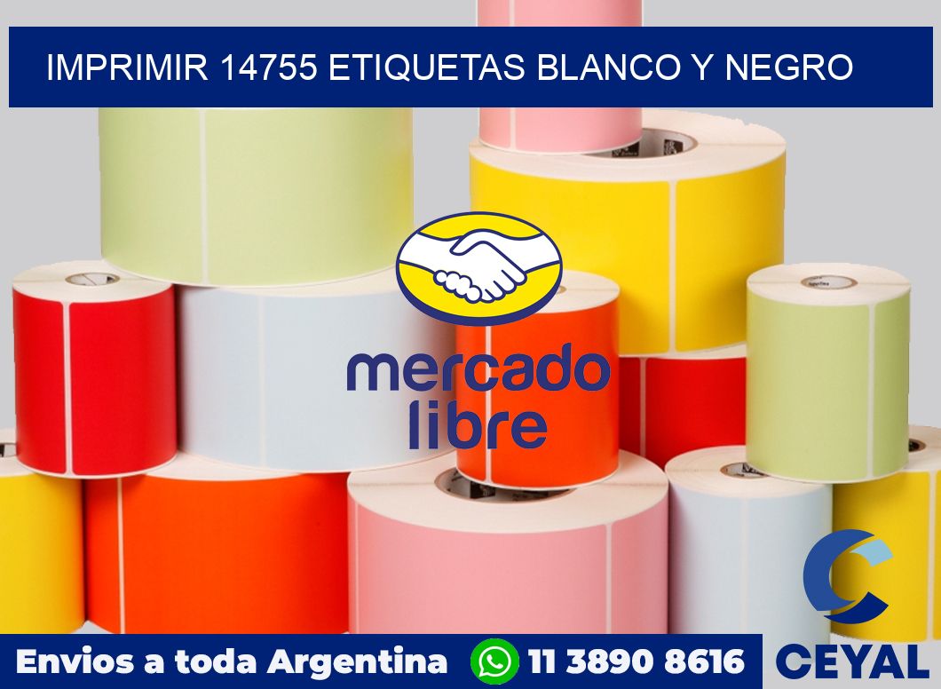 imprimir 14755 etiquetas blanco y negro