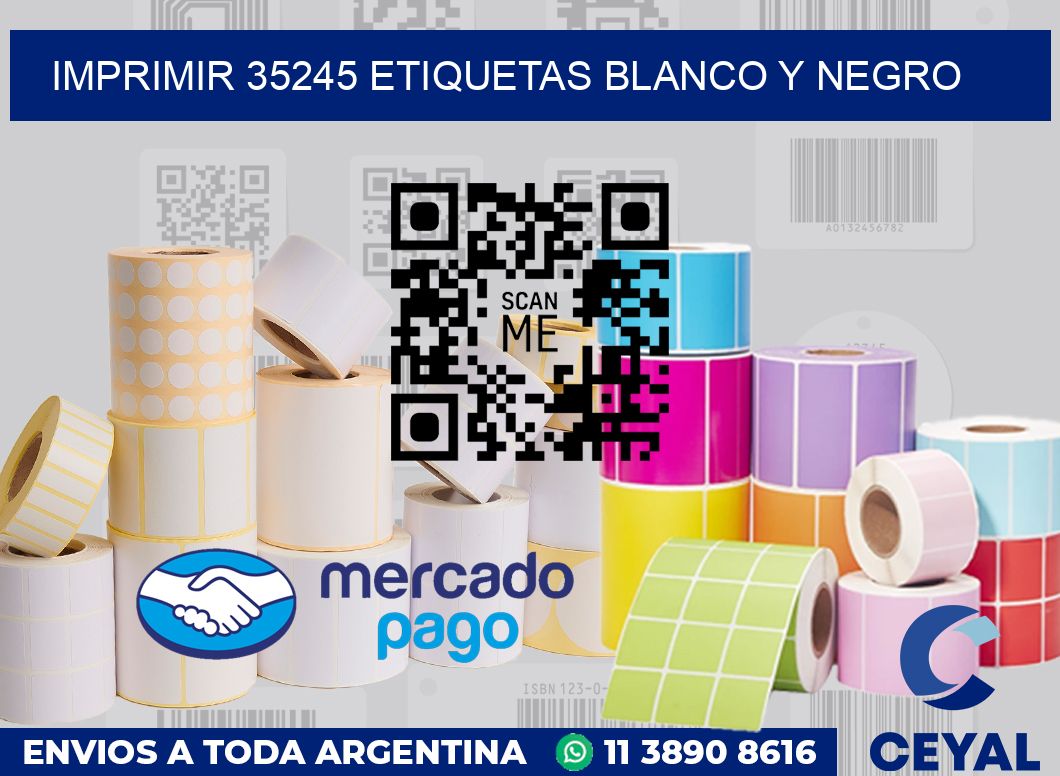 imprimir 35245 etiquetas blanco y negro