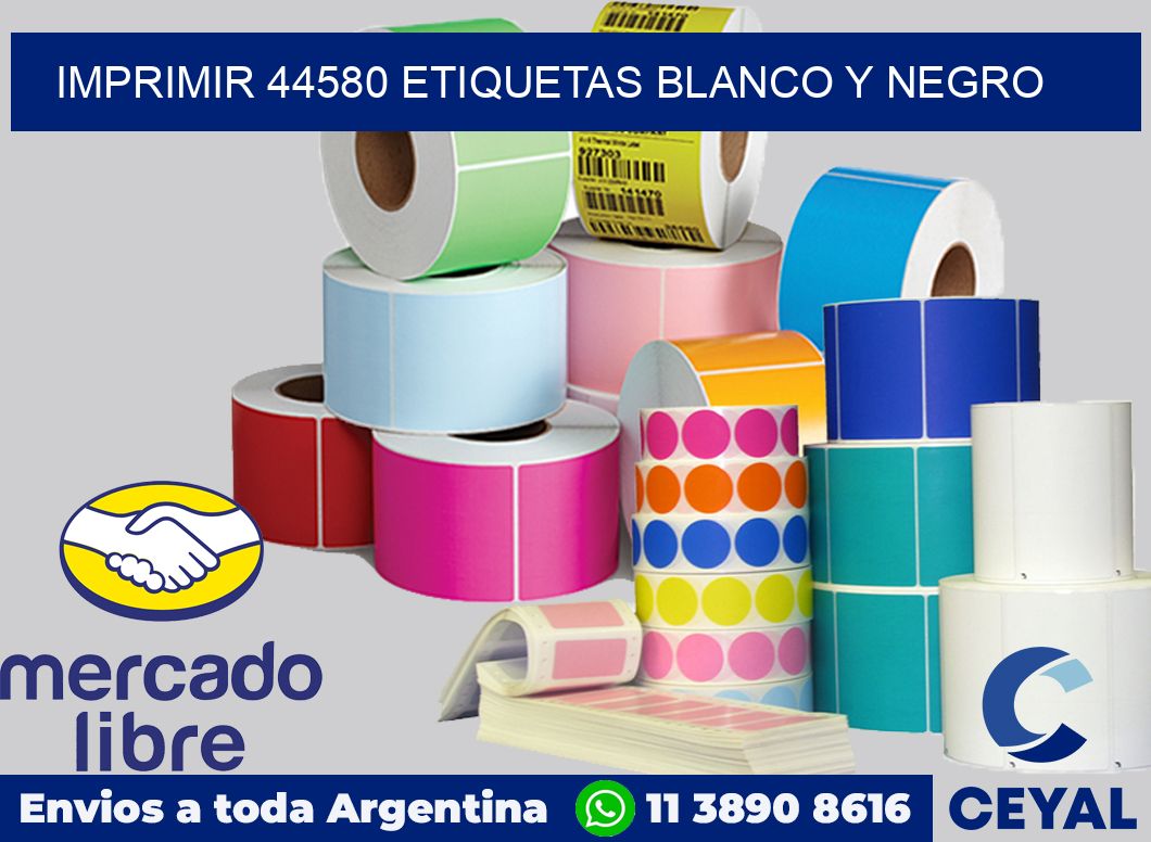 imprimir 44580 etiquetas blanco y negro