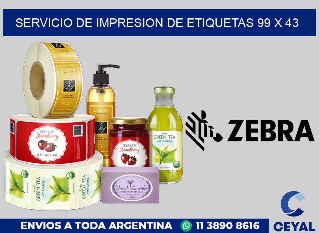 servicio de impresion de etiquetas 99 x 43