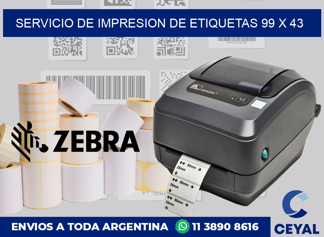 servicio de impresion de etiquetas 99 x 43
