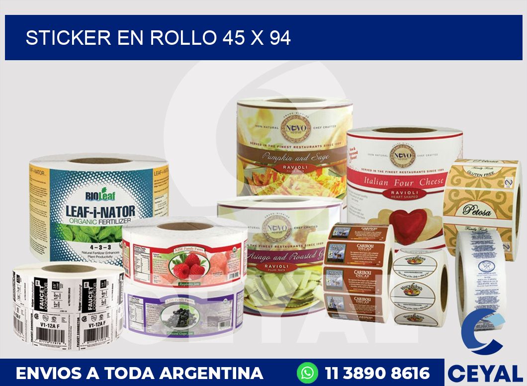 sticker en rollo 45 x 94