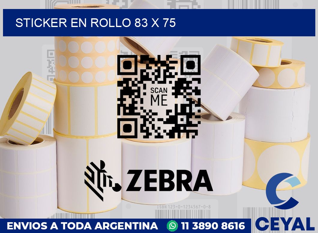 sticker en rollo 83 x 75