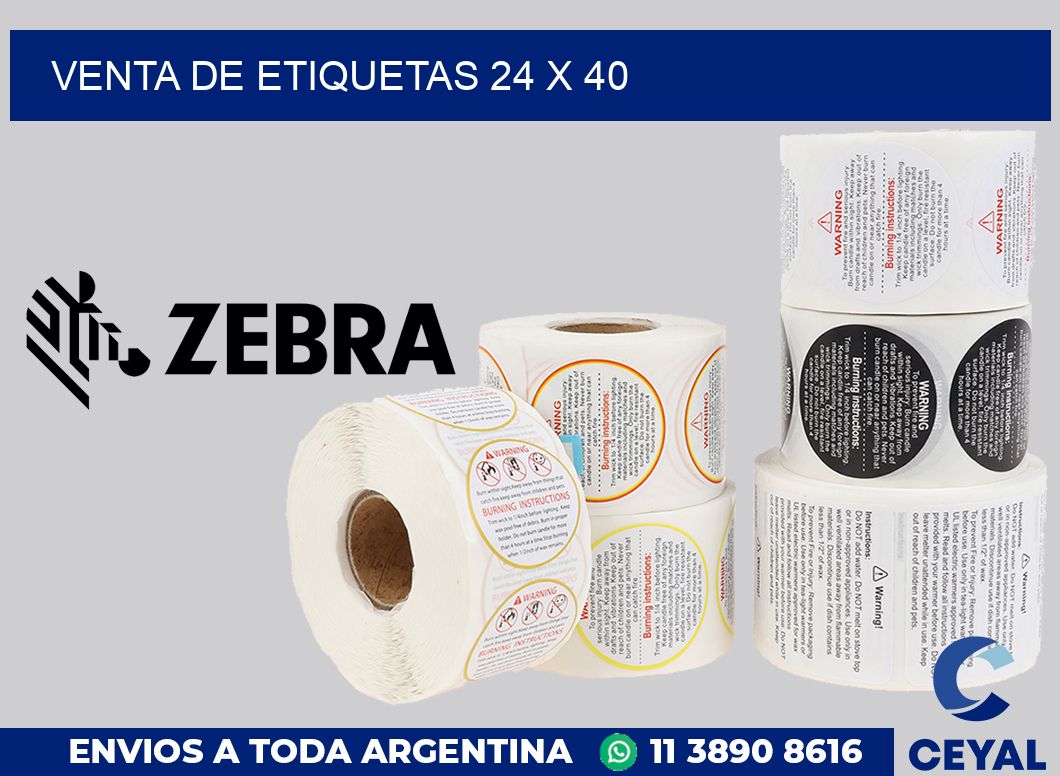 venta de etiquetas 24 x 40