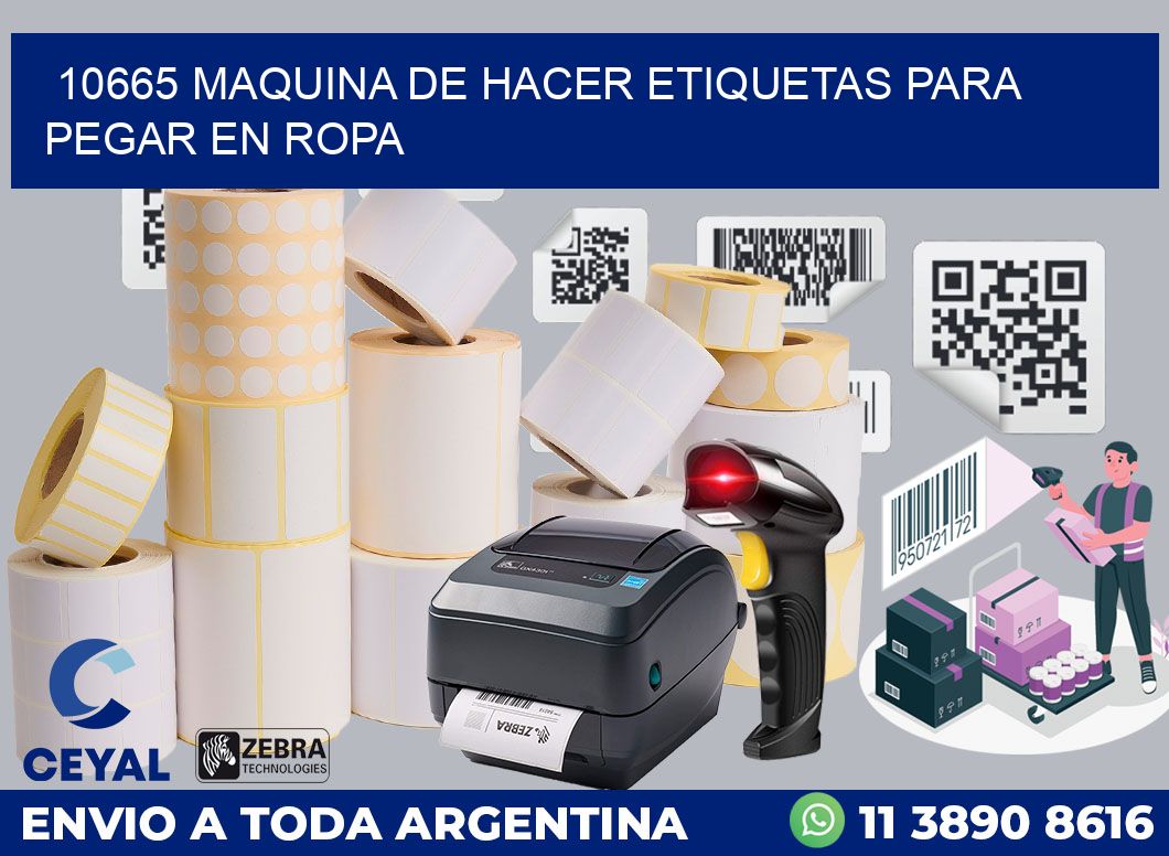 10665 MAQUINA DE HACER ETIQUETAS PARA PEGAR EN ROPA
