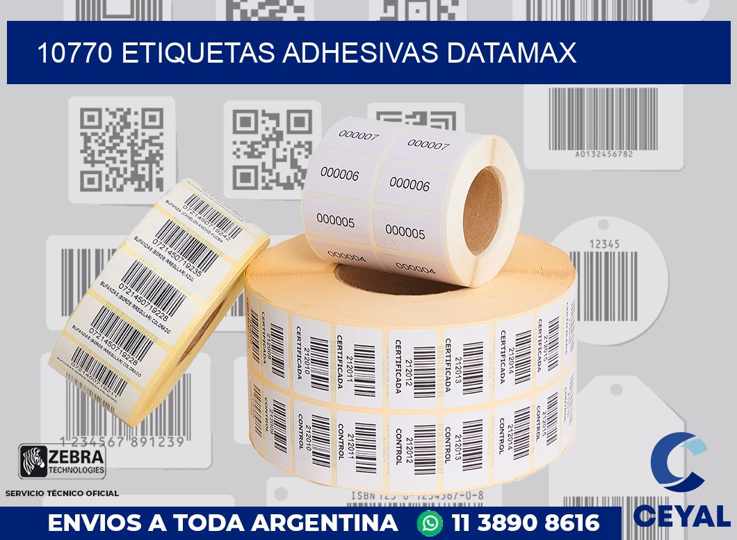 10770 ETIQUETAS ADHESIVAS DATAMAX