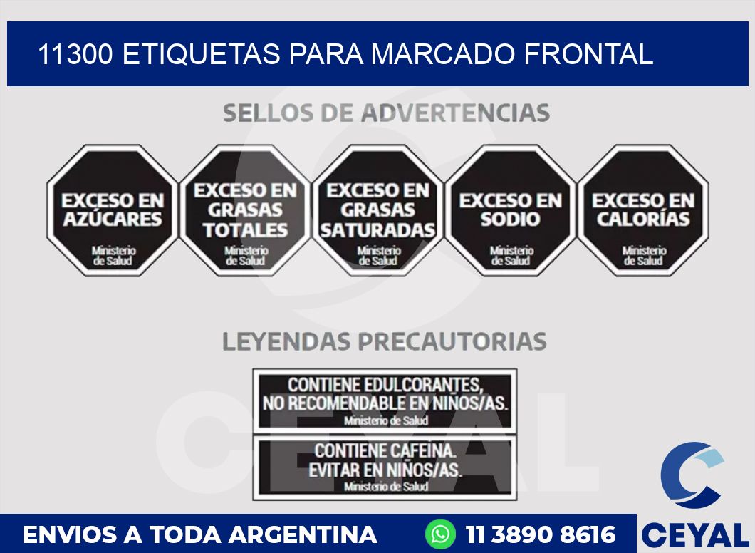 11300 ETIQUETAS PARA MARCADO FRONTAL