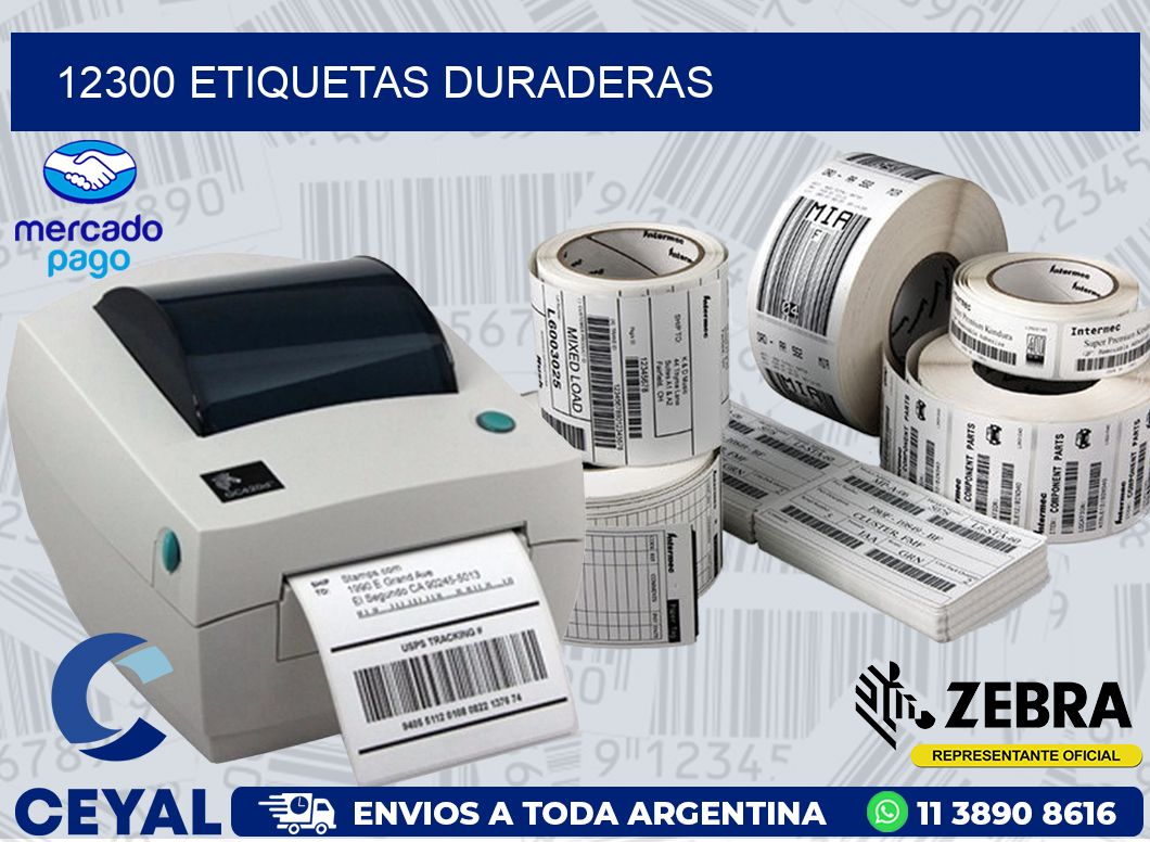 12300 ETIQUETAS DURADERAS