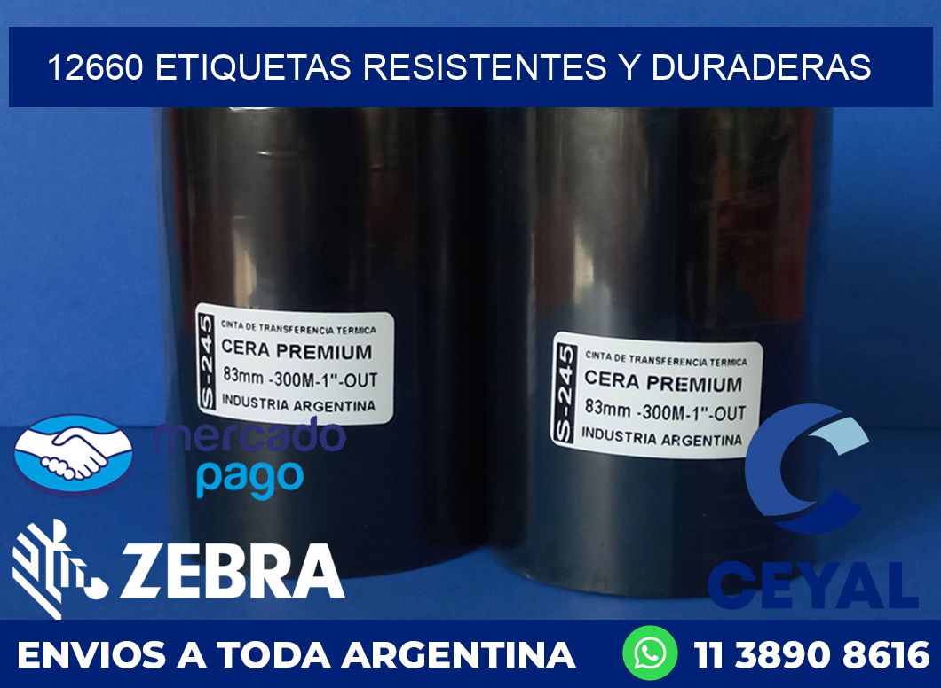 12660 ETIQUETAS RESISTENTES Y DURADERAS