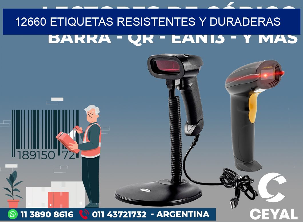 12660 ETIQUETAS RESISTENTES Y DURADERAS