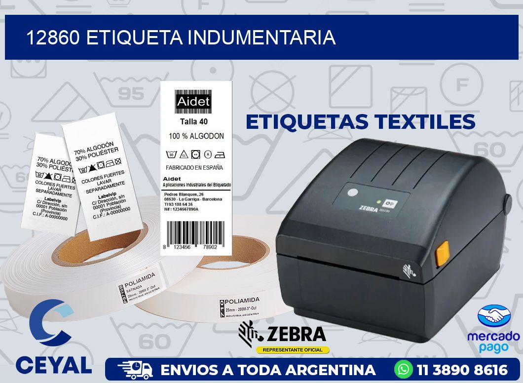 12860 ETIQUETA INDUMENTARIA