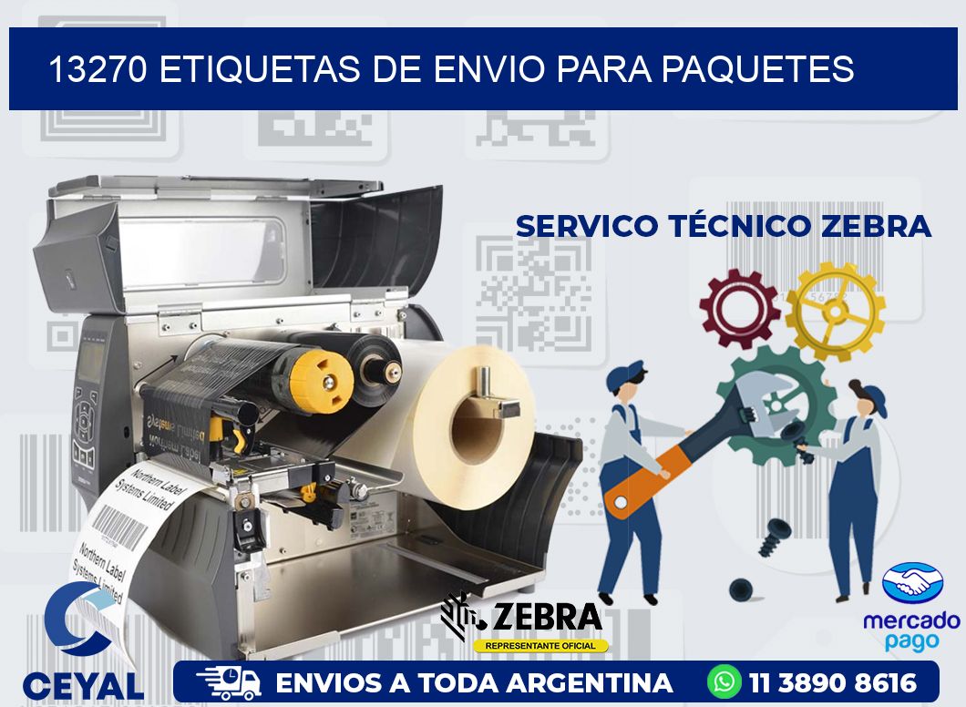 13270 ETIQUETAS DE ENVIO PARA PAQUETES