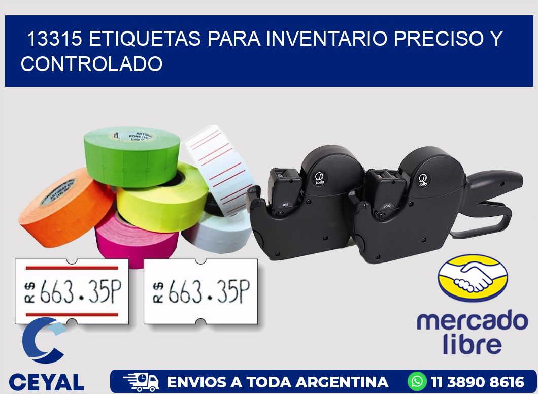 13315 ETIQUETAS PARA INVENTARIO PRECISO Y CONTROLADO