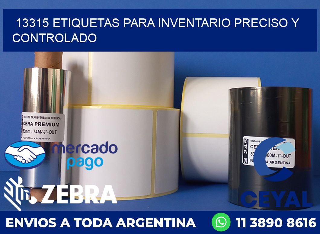13315 ETIQUETAS PARA INVENTARIO PRECISO Y CONTROLADO