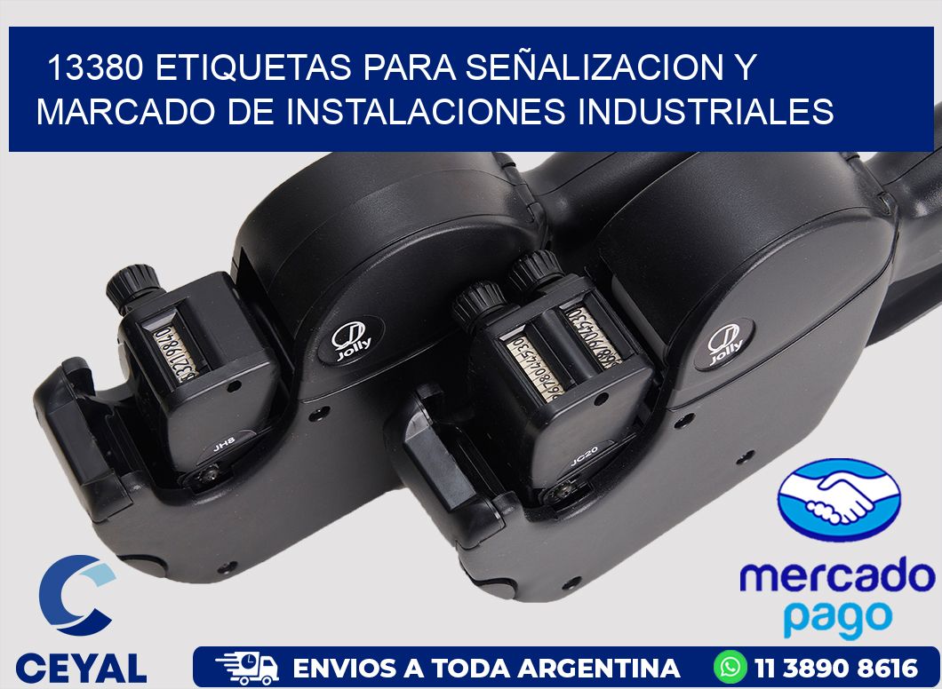 13380 ETIQUETAS PARA SEÑALIZACION Y MARCADO DE INSTALACIONES INDUSTRIALES