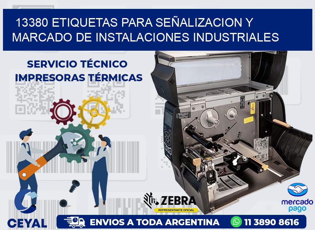 13380 ETIQUETAS PARA SEÑALIZACION Y MARCADO DE INSTALACIONES INDUSTRIALES