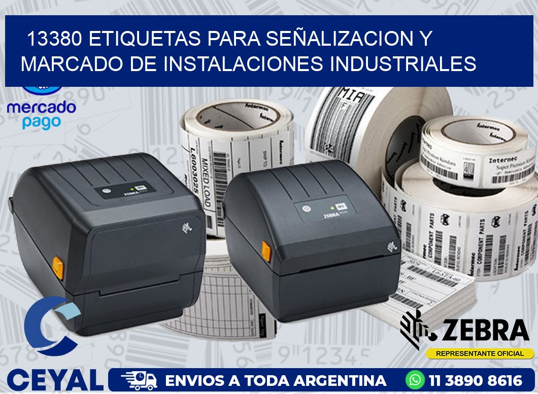 13380 ETIQUETAS PARA SEÑALIZACION Y MARCADO DE INSTALACIONES INDUSTRIALES