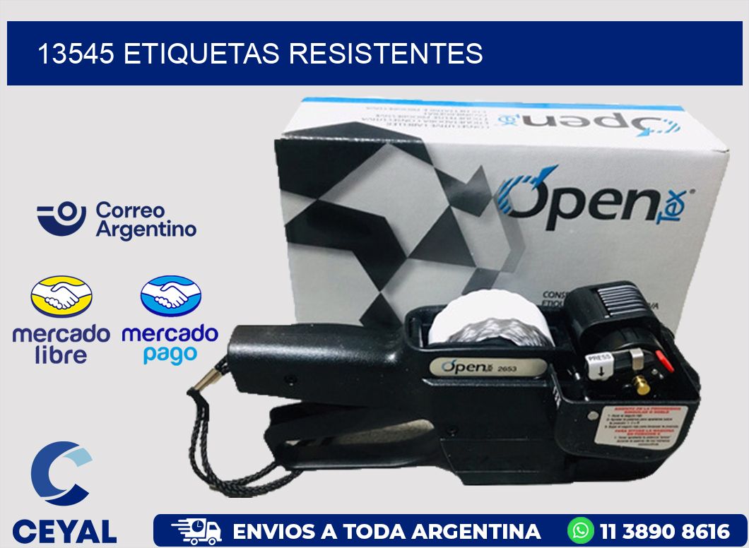 13545 ETIQUETAS RESISTENTES