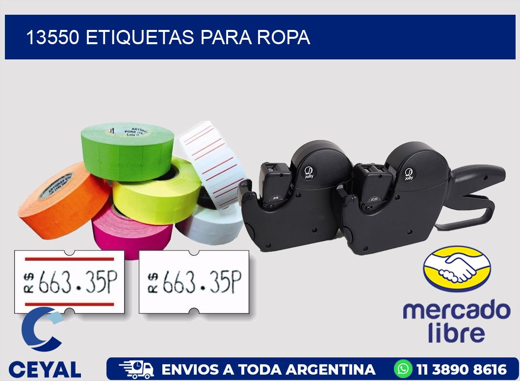 13550 ETIQUETAS PARA ROPA
